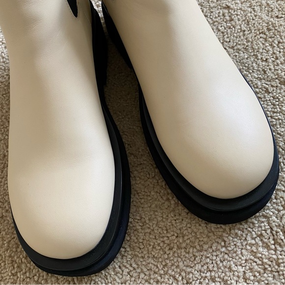 Track Outsole Leather Ankle Boots Size 8 - Picture 7 of 17